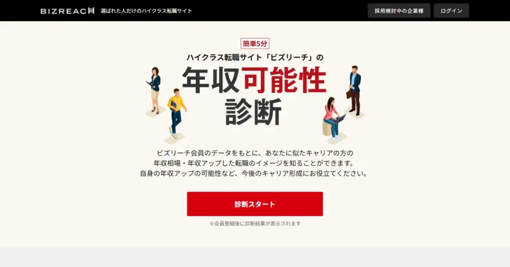 年収可能性診断（ビズリーチ）