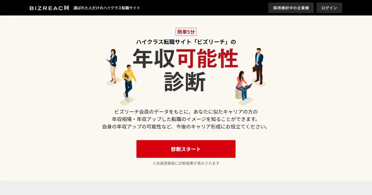 年収可能性診断（ビズリーチ）